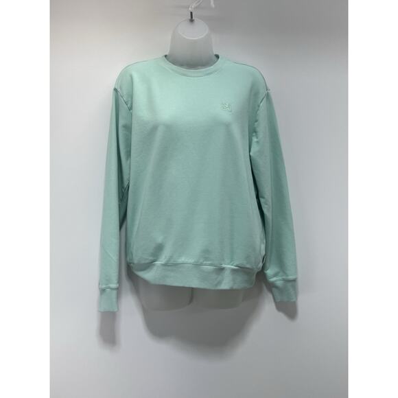 Fila Sweatshirt Green Pockets Active Cotton Crew Neck Women’s Size Large - Picture 1 of 6